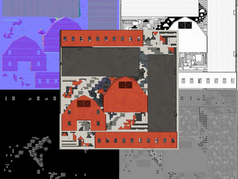 Fabbricato agricolo 46 PBR Modello 3D