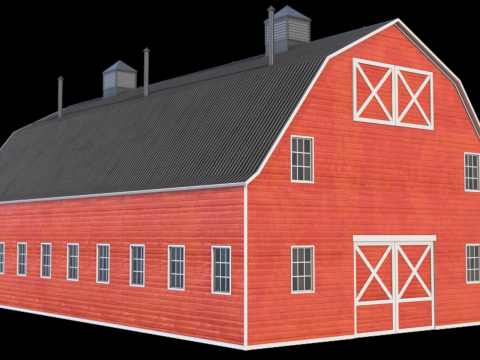 Boerderijgebouw 46 PBR 3D Model