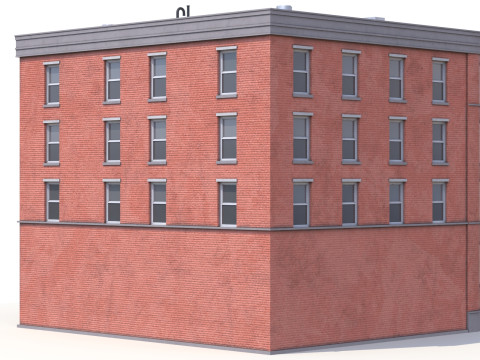 Apartment Building 8 PBR 3D Model