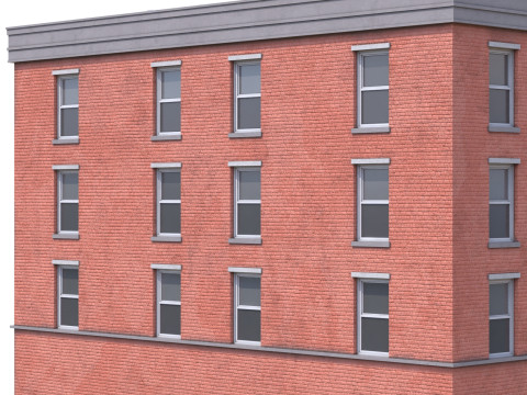 Apartment Building 8 PBR 3D Model