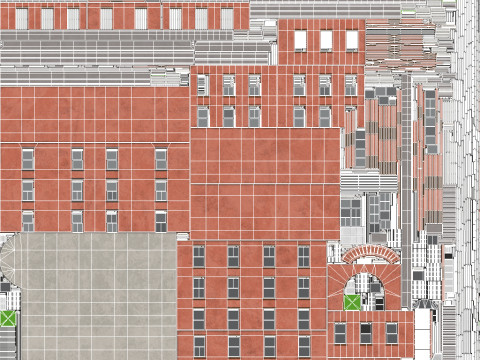 Apartment Building 8 PBR 3D Model