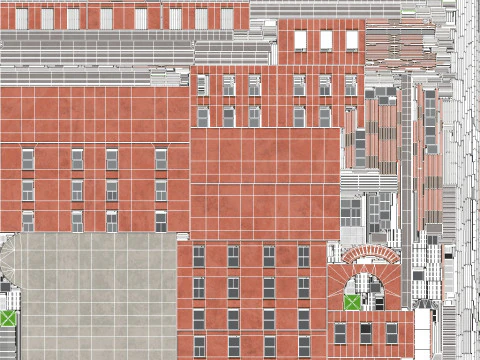 Apartment Building 8 PBR 3D Model