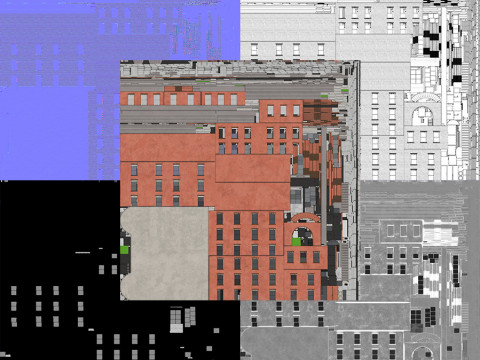 Apartment Building 8 PBR 3D Model