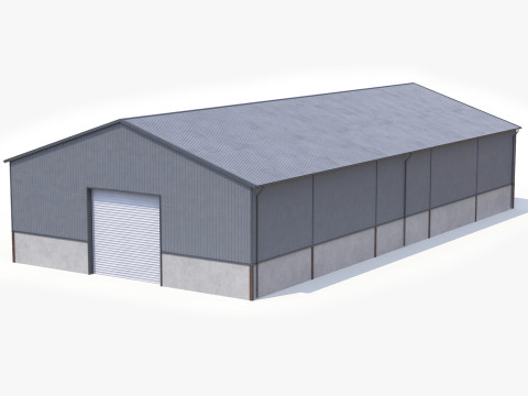 工業用ビル 46 PBR 3Dモデル