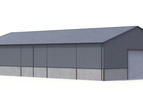 Gedung Industri 46 PBR Model 3D