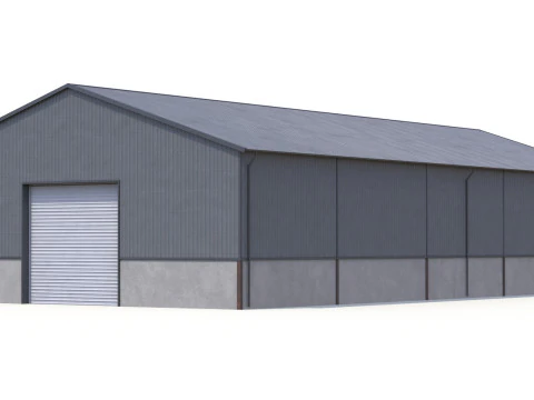 Gedung Industri 46 PBR Model 3D