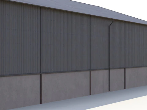 Gedung Industri 46 PBR Model 3D