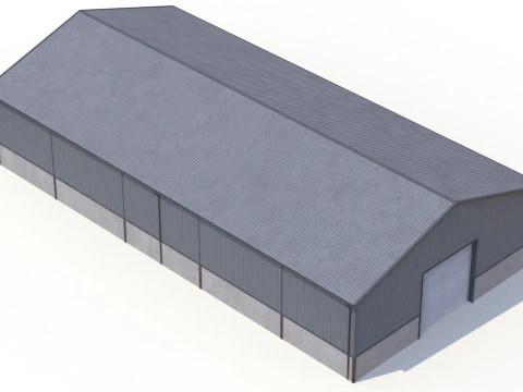 Gedung Industri 46 PBR Model 3D