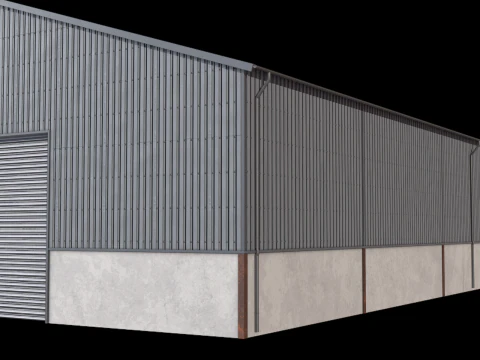 Gedung Industri 46 PBR Model 3D