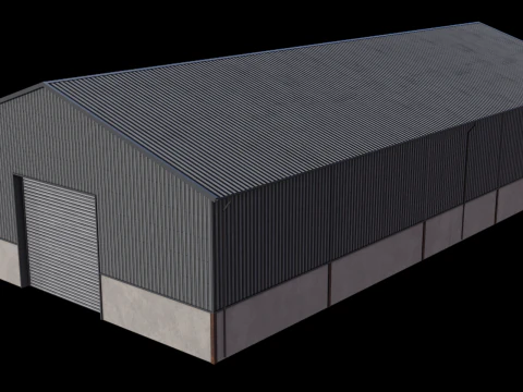 Gedung Industri 46 PBR Model 3D