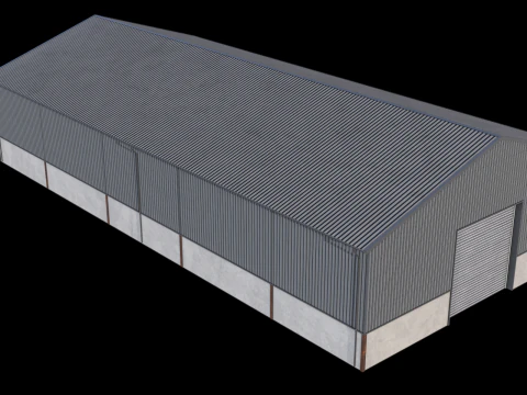 Gedung Industri 46 PBR Model 3D