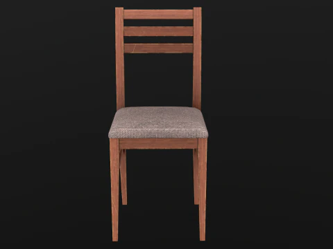 Tavolo Rotondo E Sedie Gioco Pronto PBR Modello 3D