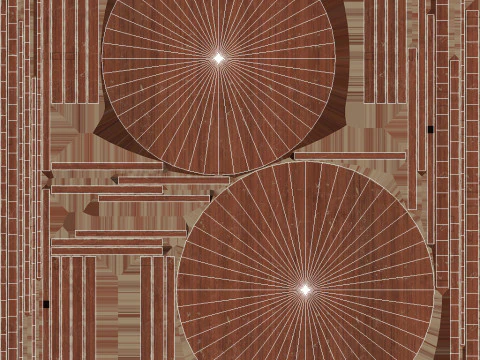 Tavolo Rotondo E Sedie Gioco Pronto PBR Modello 3D