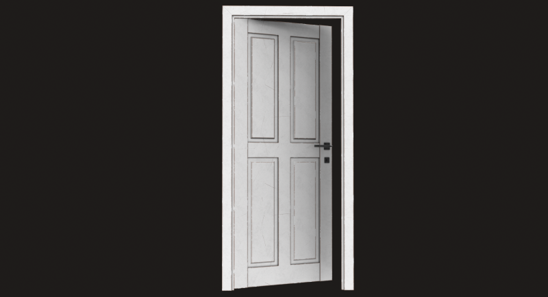 木製ドア ゲーム対応 PBR 3Dモデル .c4d .max .obj .3ds .fbx .stl .blend