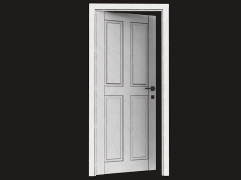 木製ドア ゲーム対応 PBR 3Dモデル