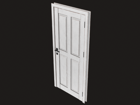 木製ドア ゲーム対応 PBR 3Dモデル