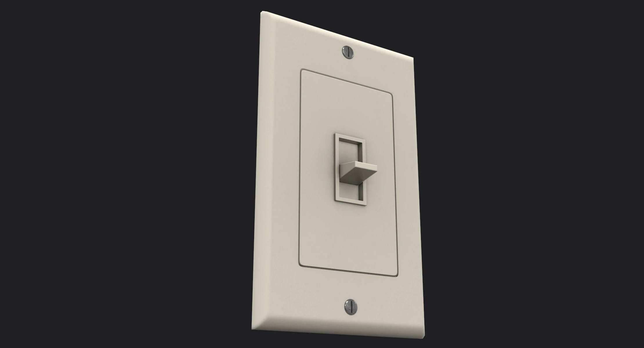 Light Switch Game Ready PBR 3D Model .c4d .max .obj .3ds .fbx .stl .blend 