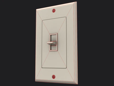 Light Switch Game Ready PBR 3D Model