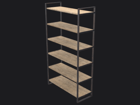 古い棚ゲーム対応 PBR 3Dモデル