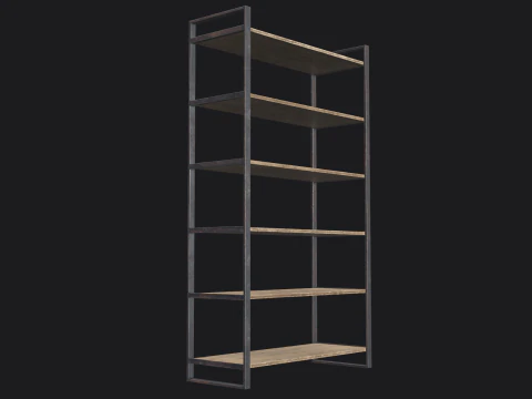 Old Shelves Game Ready PBR 3D Model