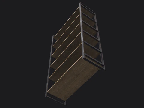 Old Shelves Game Ready PBR 3D Model
