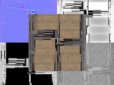 Old Shelves Game Ready PBR 3D Model