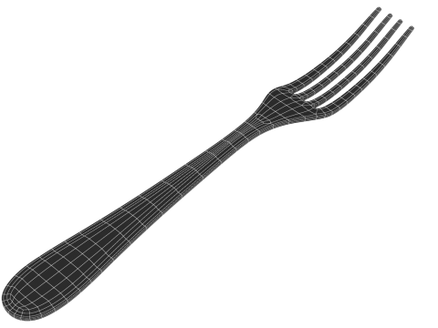 Forcella PBR Modello 3D