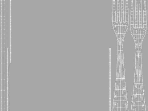 Forcella PBR Modello 3D