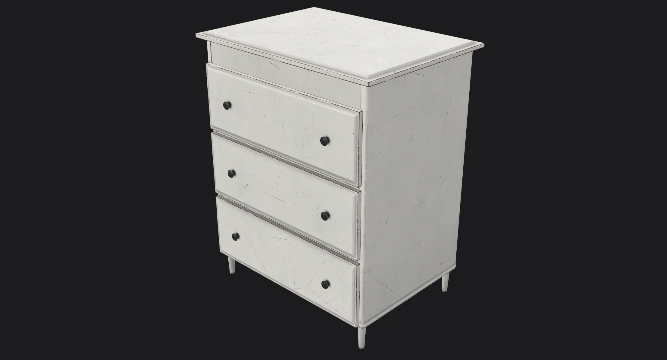 Wood Cabinet Game Ready PBR 3D Model .c4d .max .obj .3ds .fbx .stl .blend 
