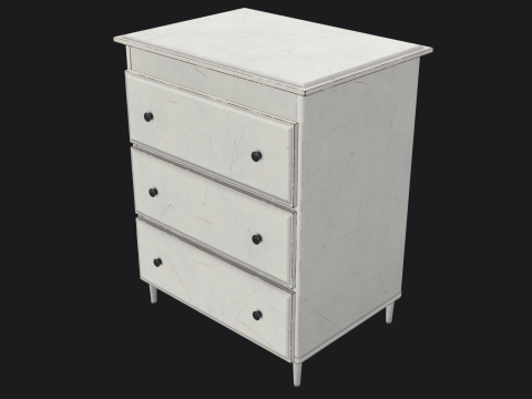 Gabinete de madera Game Ready PBR Modelo 3D