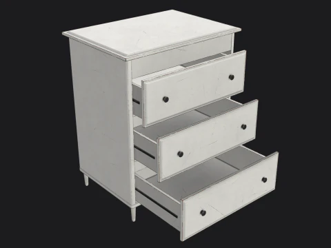 Wood Cabinet Game Ready PBR 3D Model