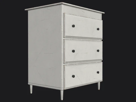 Wood Cabinet Game Ready PBR 3D Model