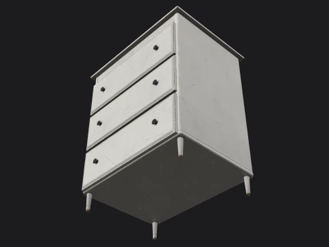 Wood Cabinet Game Ready PBR 3D Model