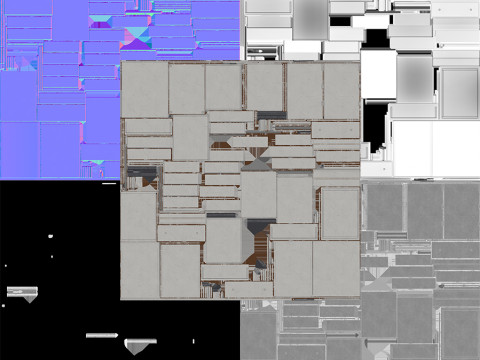 Arm&aacute;rio de madeira pronto para jogo PBR Modelo 3D