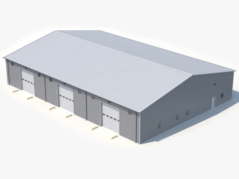 Nave industrial 48 PBR Modelo 3D