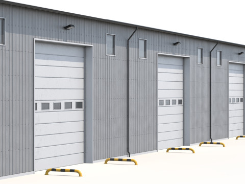 Edificio industriale 48 PBR Modello 3D