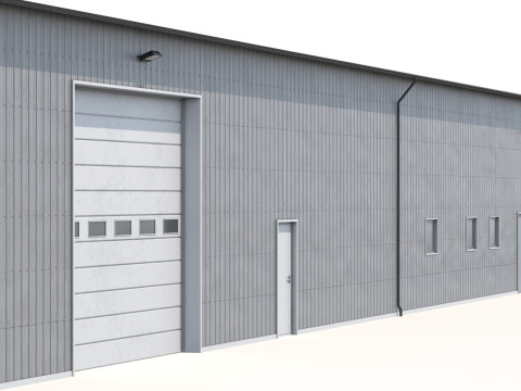 Edificio industriale 48 PBR Modello 3D