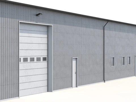 Budynek przemysłowy 48 PBR Model 3D