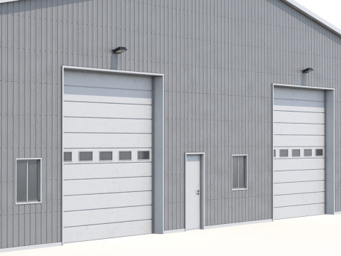 Edificio industriale 48 PBR Modello 3D