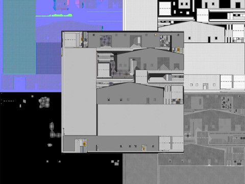 Edificio industriale 48 PBR Modello 3D