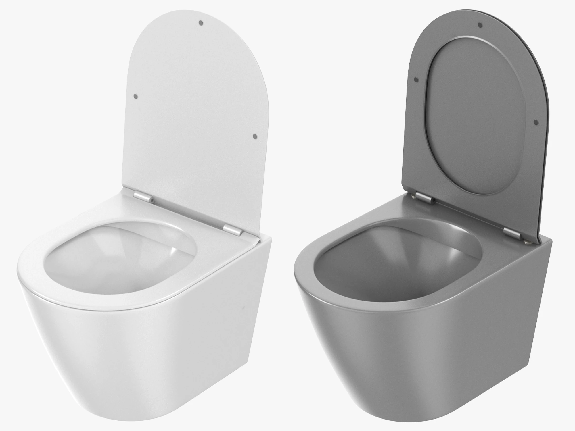 Wall Hung Toilet 3D Model .c4d .max .obj .3ds .fbx .stl .blend