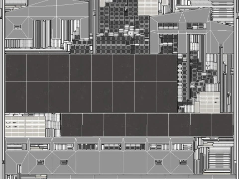 Edificio Industriale 49 PBR Modello 3D