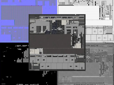 Edificio Industriale 49 PBR Modello 3D