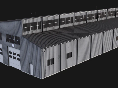 Edificio Industriale 49 PBR Modello 3D