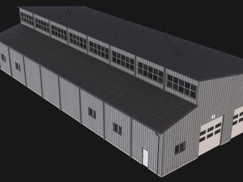 Edificio Industriale 49 PBR Modello 3D