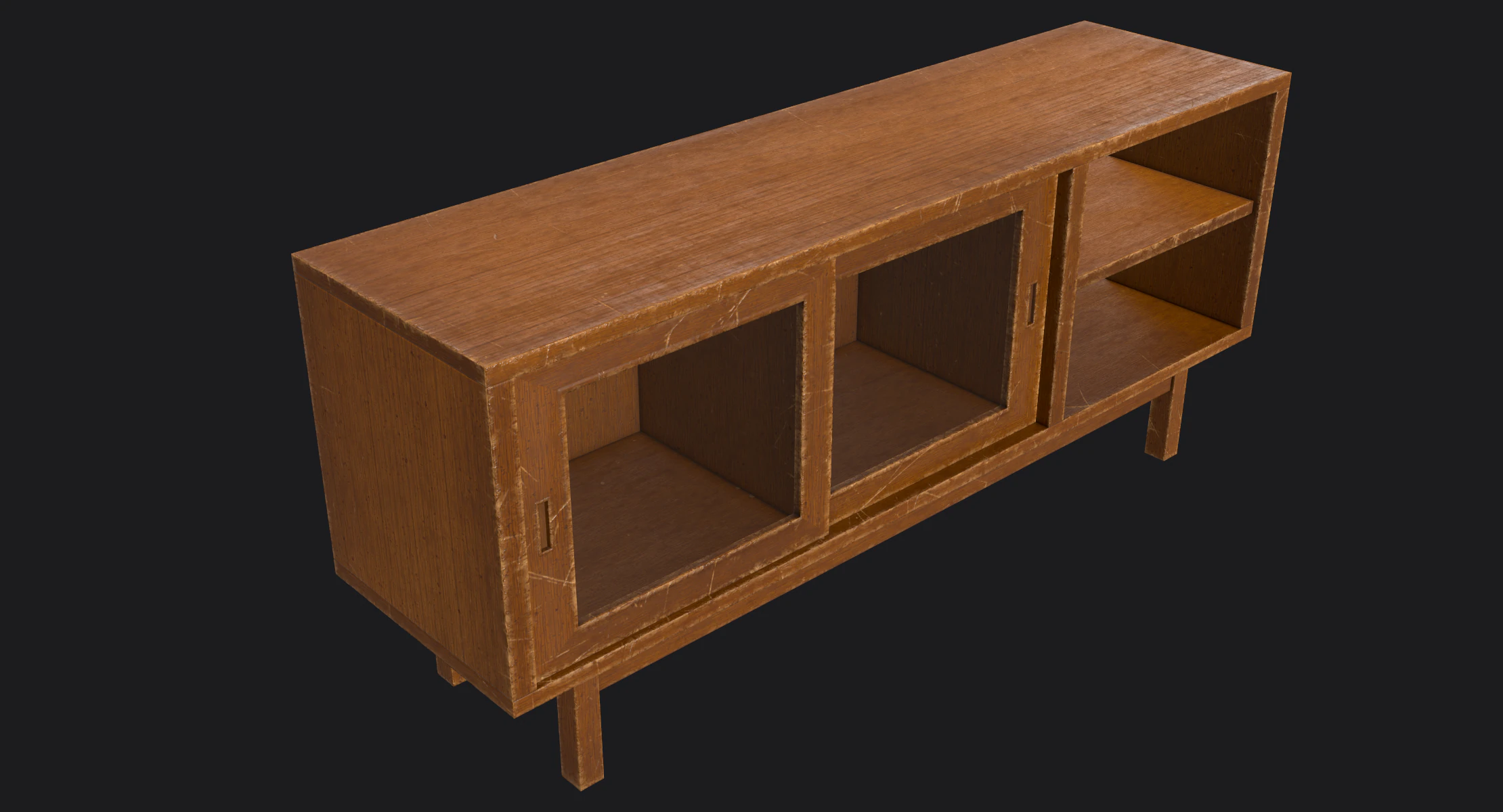 Sideboard Game Ready PBR 3D Model .c4d .max .obj .3ds .fbx .stl .blend 