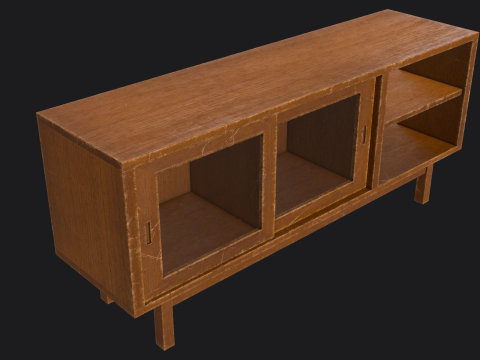 Aparador pronto para jogo PBR Modelo 3D