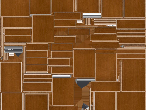 Armadietto in legno pronto per il gioco PBR Modello 3D