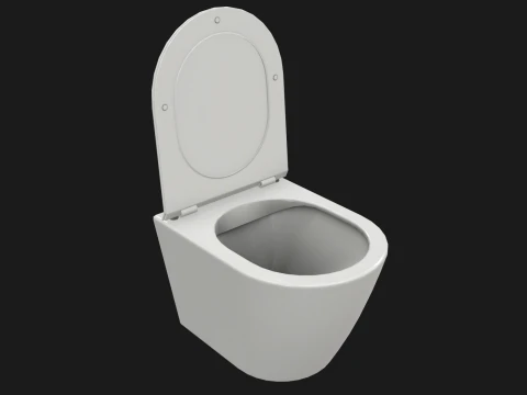 Wall Hung Toilet Game Ready PBR 3D Model