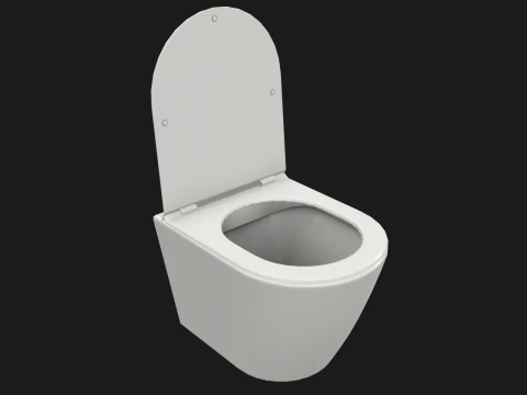 Wall Hung Toilet Game Ready PBR 3D Model